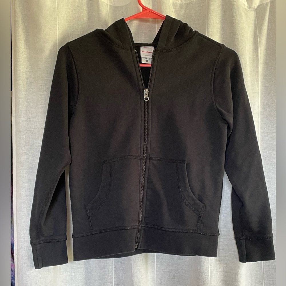 Hanna Andersson Black Zip-Up Hoodie